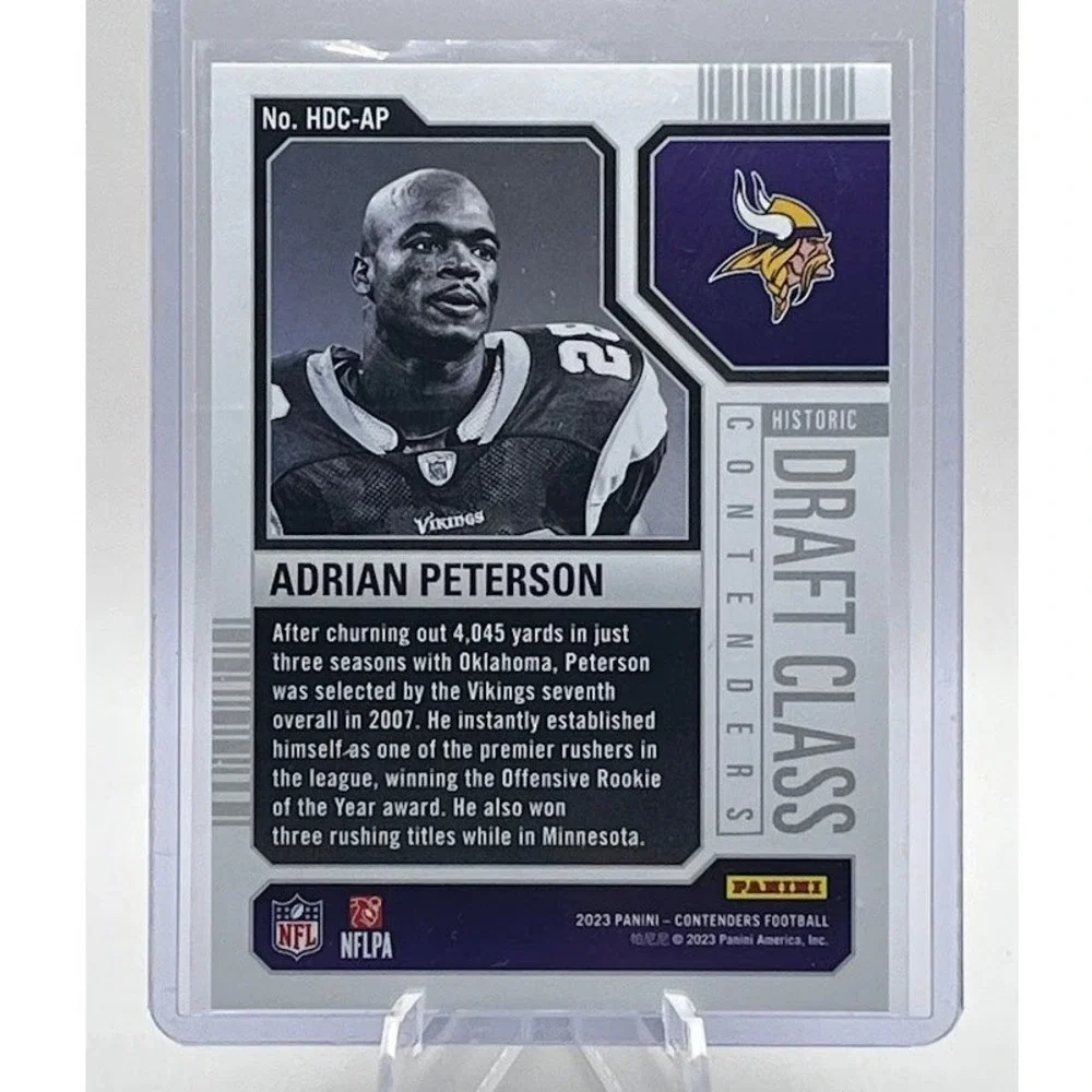Adrian Peterson 2023 Panini Contenders HDC-AP NFL Minnesota Vikings